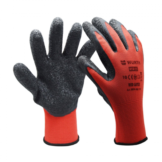 Γάντια Προστασίας Würth Red Latex Grip Red Line